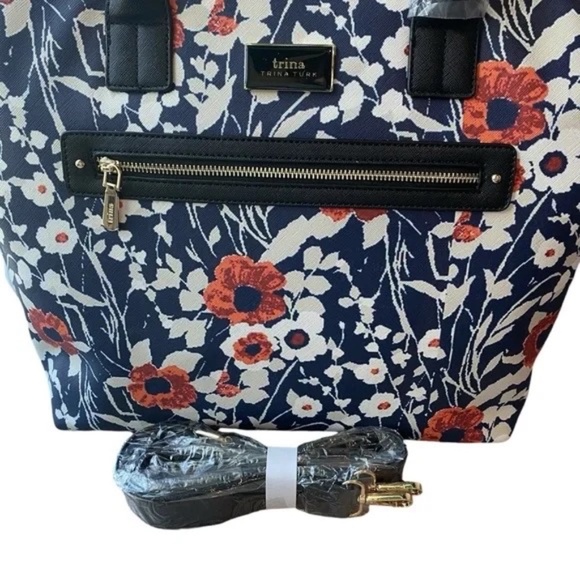 Trina Turk Handbag, "Jardin De Paris" Poppy  Floral Pattern Tote - Picture 4 of 10